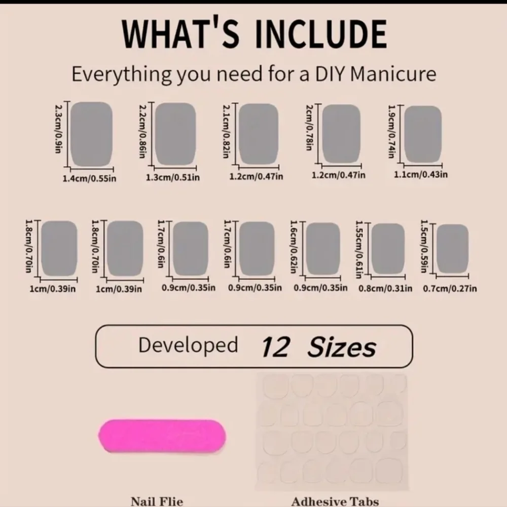 24 Pieces Fake Press On Nails